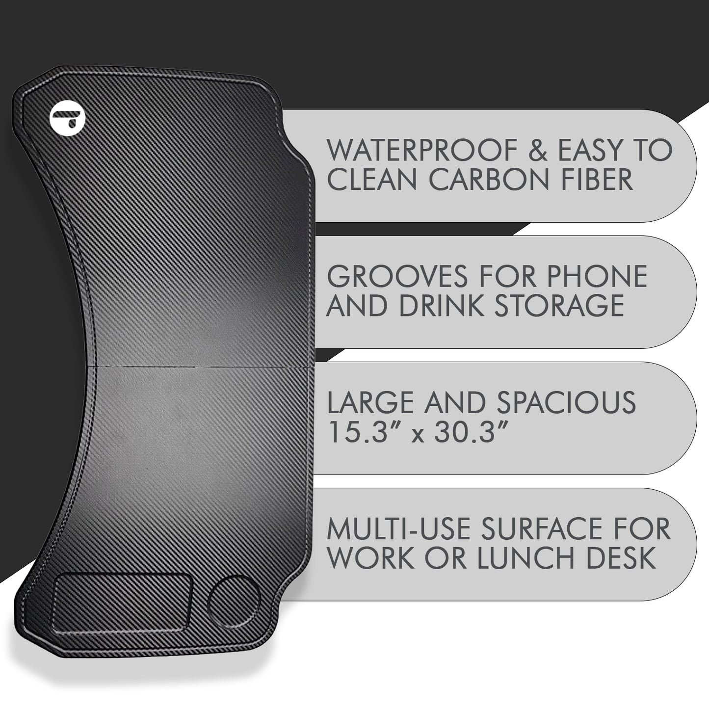 Reloot - Portable Car Desk for Tesla Model Y and Model 3 - Workstation, Dining Table, Laptop Holder - for Remote Work, Travel, and Business - Easy Installation and Sturdy Design