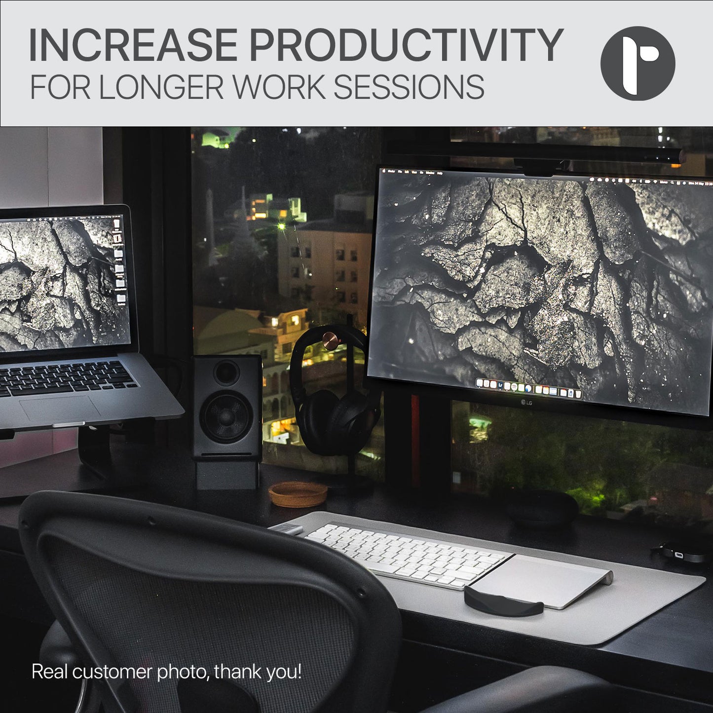 Glider v2 - Ergonomic Gliding Wrist Rest, Smooth Glide, Soft Cooling Material, Sliding Wrist Pad That Moves with Your Mouse, Physician Designed for Carpal Tunnel Syndrome, Lightweight Palm Rest (Copy)