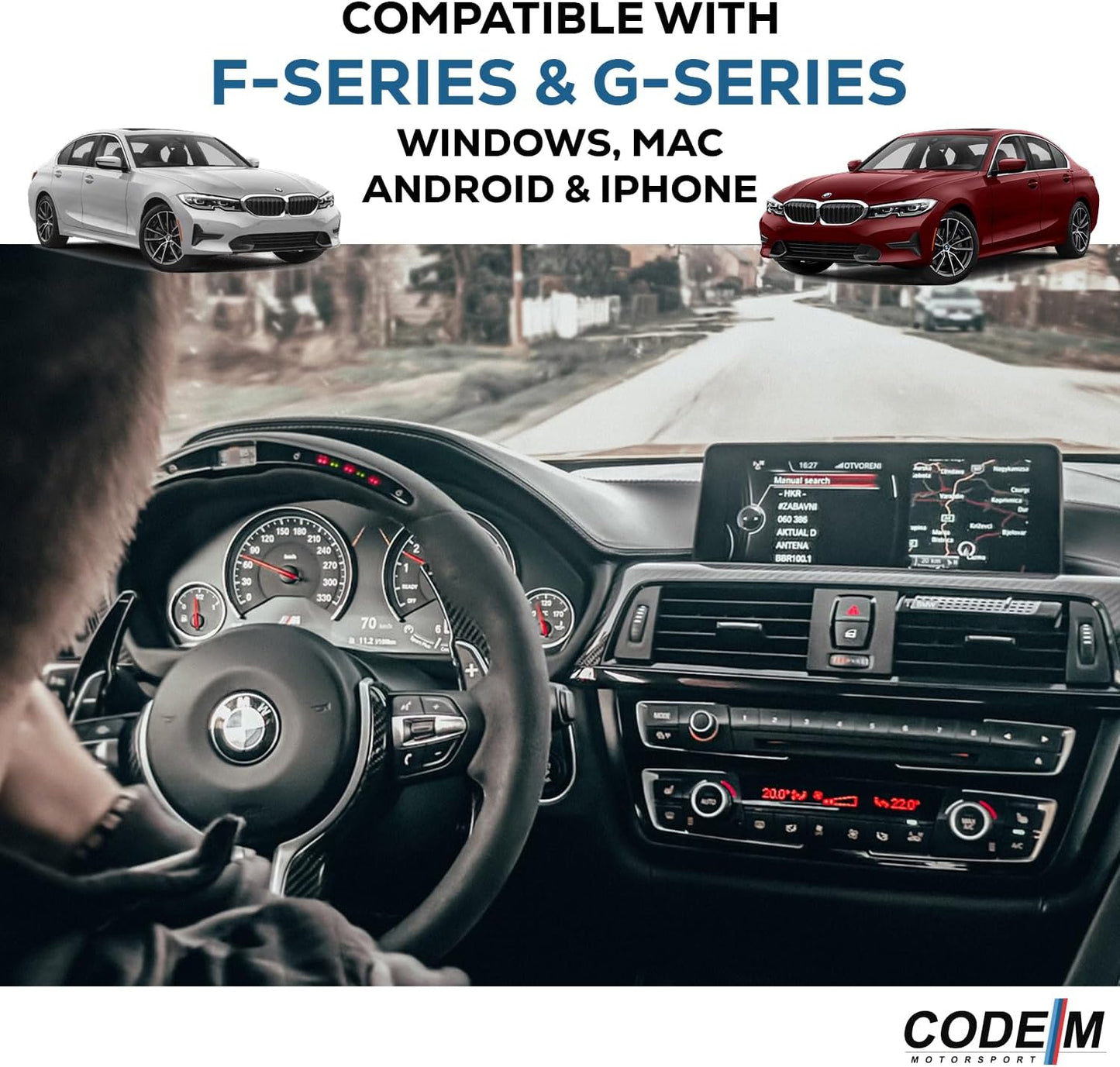 Reloot Code M - (ENET Cable BMW + USB-C + USB A Adapter) OEM OBD2 for BMW F G i Series Coding | E SYS ISTA+ ICOM Bootmod3 Bimmercode Compatible | Heavy Duty Cable | for CarPlay Activation