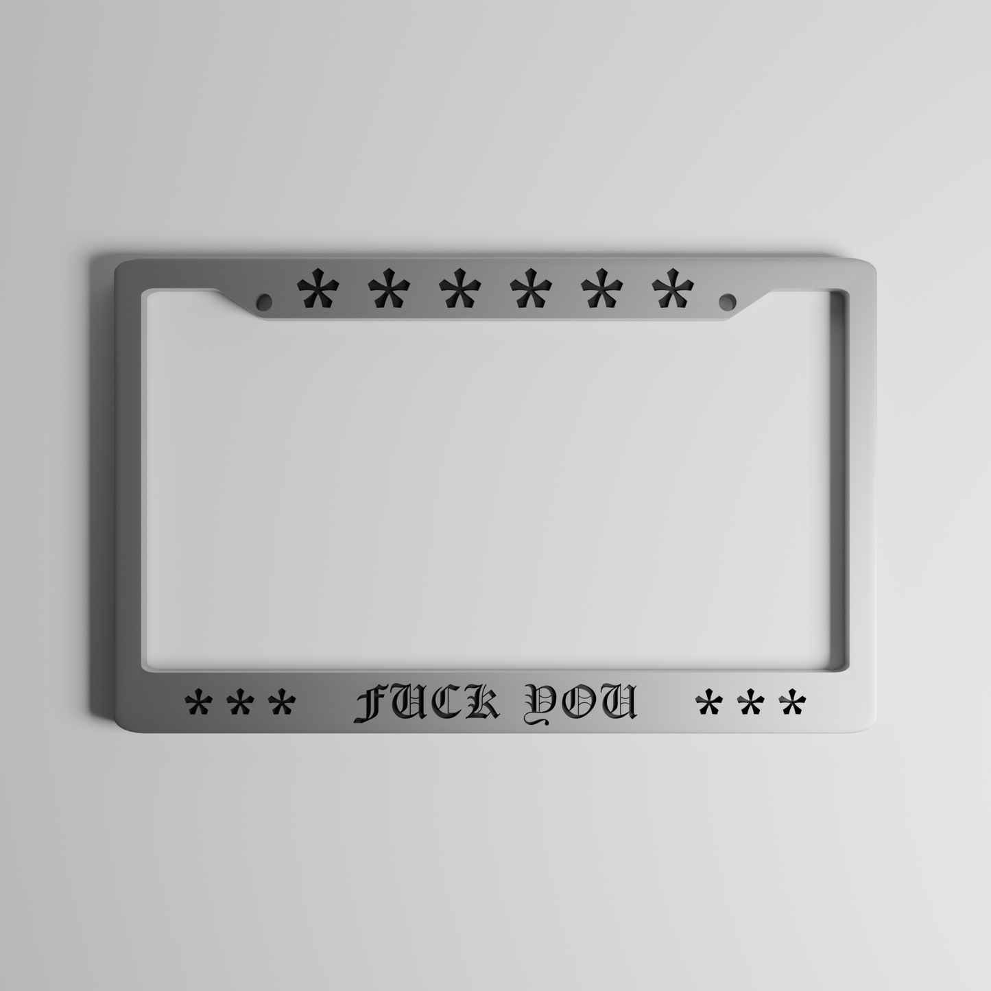 not_chrome license plate frame