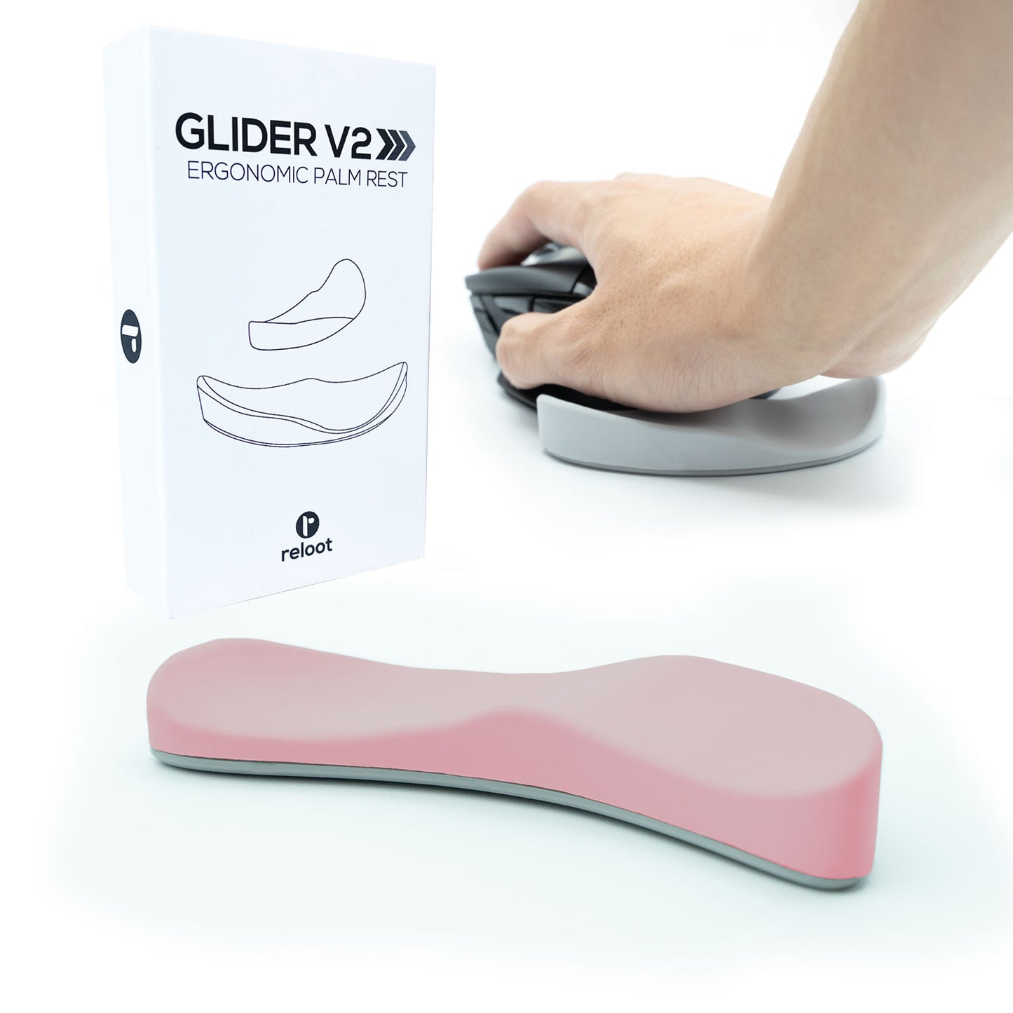 Glider v2 - Ergonomic Gliding Wrist Rest, Smooth Glide, Soft Cooling Material, Sliding Wrist Pad That Moves with Your Mouse, Physician Designed for Carpal Tunnel Syndrome, Lightweight Palm Rest